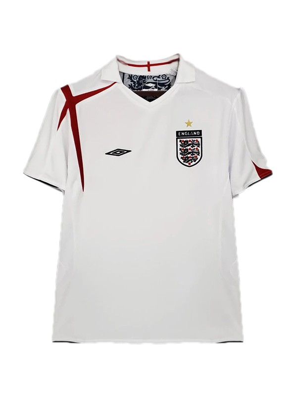 England maillot rétro domicile premier uniforme de football pour hommes en tête maillot de football sport 2006